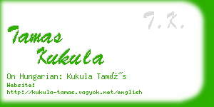 tamas kukula business card